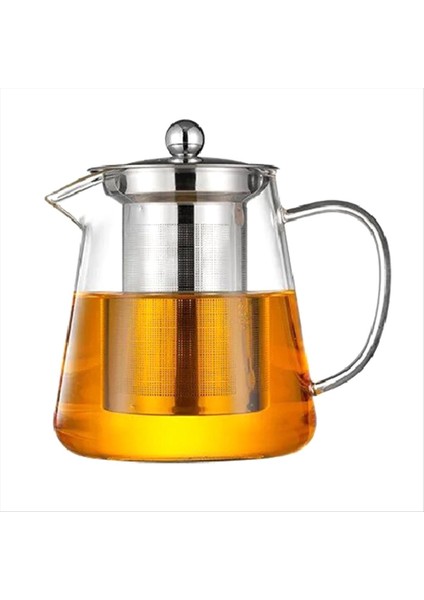 Paslanmaz Çelik Filtre Astarı, Sıcaklıklara Dirençli, Çay Yapmak Için Uygun Şeffaf Cam Çaydanlık (Yurt Dışından)