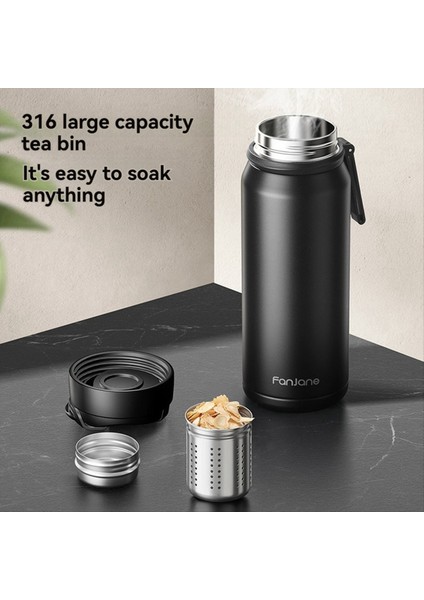 Fanjane Vakum Yalıtımlı Paslanmaz Çelik Su Şişesi Saman ve Taşıma Sökümlü, Sızıntı Kanıtı, Bulaşık Makinesi Güvenli, Kış Gündönümü B (Yurt Dışından) fırsatları