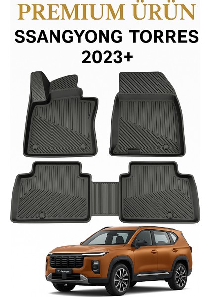 Ssangyong Torres 2023+ Uyumlu 3D Oto Paspas Premium