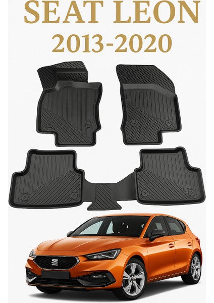 Seat Leon 2013-2020 Uyumlu 3D Oto Paspas Premium