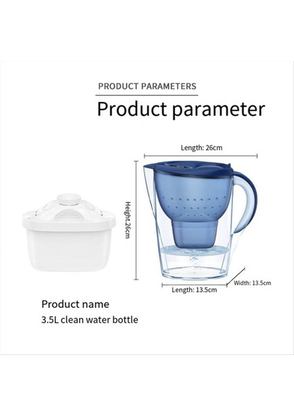 Su Filtresi Sürahi 3.5l Taşınabilir Ev Aktif Karbon Mutfak Soğuk Su Filtre Arıtma Sağlık Mutfağı Için Kettle (Yurt Dışından) indirimleri