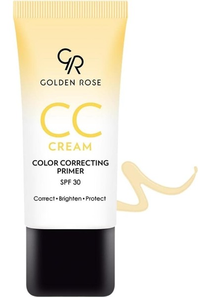 Golden Rose cc Cream Color Correcting Primer Yellow(Sari) 1 Paket