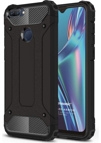 Oppo A12 Kılıf Rugged Armor Siyah