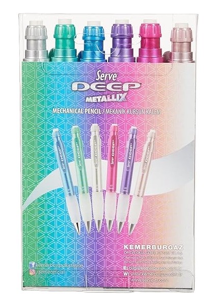 Deep M.kursun Kalem Metalik 6 Li Pet fiyatları