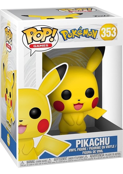Pop! Oyunlar: Pokemon - Pikachu - Vinil Koleksiyon Figürü - Hediye Fikri - Resmi Ticari Ürünler - Çocuklar ve Yetişkinler Için Oyuncak - Video Oyunları Hayranları - Koleksiyoncular ve Ekran Için