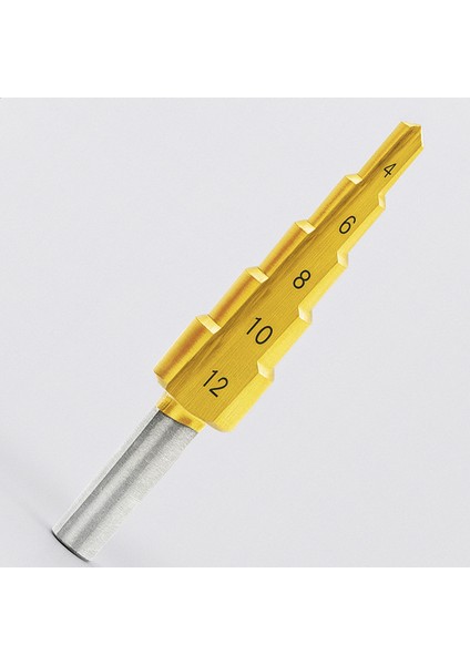 Profesyonel 4-12 mm Kademeli Matkap Ucu Titan Kaplama Metal Sac Delme Hss Konik Step Drill modelleri
