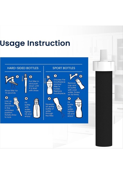 Su Şişesi Filtreleri, Brita BB06&#39;NIN Yerine, Brita Sert Taraflı ve Spor Su Şişesi Filtresi, 6 Sayım (Yurt Dışından) indirimleri