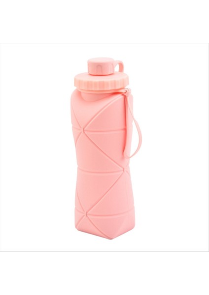 600ML Silikon Katlanabilir Su Şişesi Taşınabilir Sıcaklık Bardak Açık Hava Kamp Seyahat Malzemeleri Yumuşak Su Şişesi, B (Yurt Dışından)