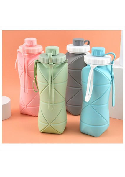 600ML Silikon Katlanabilir Su Şişesi Taşınabilir Sıcaklık Bardak Açık Hava Kamp Seyahat Malzemeleri Yumuşak Su Şişesi, B (Yurt Dışından) modelleri