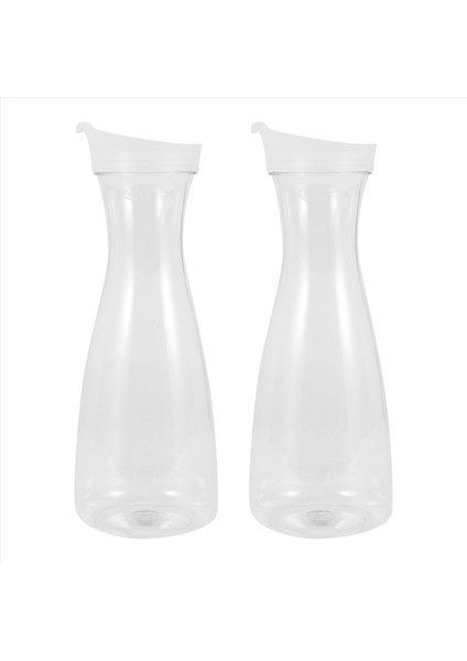 2pcs 1l Beyaz Flip Sekme Kapaklı Plastik Su Kartalları - Gıda Sınıfı ve Geri Dönüşümlü Parçalanma Sürahi - Meyve Makinesi Kavanozu (Yurt Dışından)