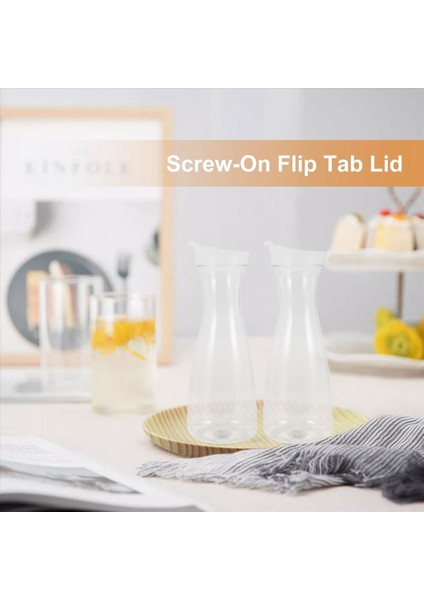 2pcs 1l Beyaz Flip Sekme Kapaklı Plastik Su Kartalları - Gıda Sınıfı ve Geri Dönüşümlü Parçalanma Sürahi - Meyve Makinesi Kavanozu (Yurt Dışından) indirimleri