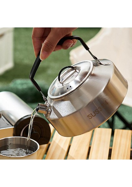 Kamp Kettle Açık Kahve Pot Sofra Piknik Seti Malzemeler Kamp Çaydan Tapı Seyahat Ocak 1500ML (Yurt Dışından) fiyatları