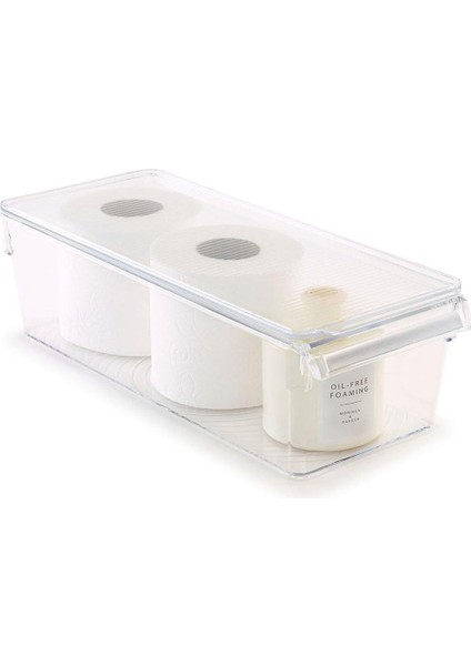 Kapaklı Banyo Mutfak Düzenleyici Raf Ps 360 * 150 * 100 mm Şeffaf M-E27-20-16K modelleri