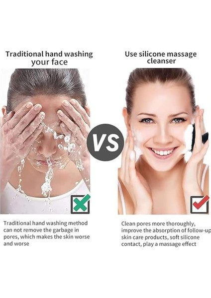 Bolivia&apos;s Silikon Yüz Temizleme Fırçası, Su Geçirmez Manuel Temizleme Fırçası, Cilt Bakımı ve Peeling Için, Kadın ve Erkekler Için Nazik Silikon Yüz Fırçası (Siyah) fiyatları