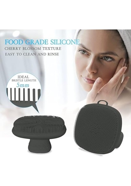 Bolivia&apos;s Silikon Yüz Temizleme Fırçası, Su Geçirmez Manuel Temizleme Fırçası, Cilt Bakımı ve Peeling Için, Kadın ve Erkekler Için Nazik Silikon Yüz Fırçası (Siyah) modelleri