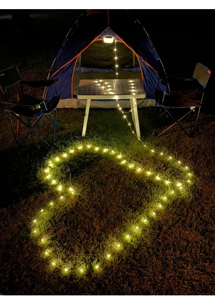 Şerit Ledli Solar Kamp, Karavan, Bahçe, Balkon Aydınlatma Seti