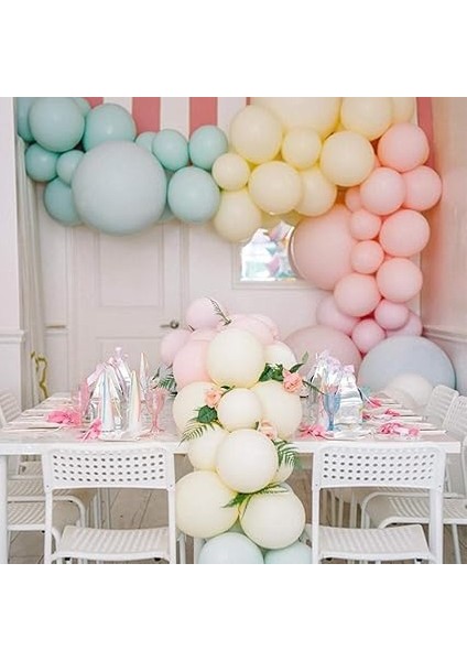 magnet 50 adet makaron balon - karışık soft renk pastel balon - kargo fırsatları