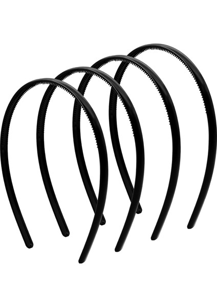 x Spring Saten Saç Bantları, 4&apos;lü Paket, 3 cm Genişliğinde, Kadınlar ve Kızlar Için Kaymaz Moda Saç Bantları, Dıy Tatil Kostümü Saç Aksesuarları - Siyah fiyatları