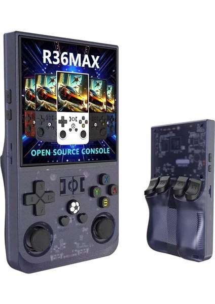 R36 Max Retro Modern Oyun Konsolu Akos Işletim Sistemli 21.000 Oyunlu 4 Inç Çanta Hediyeli