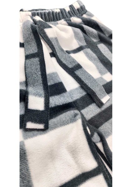 Kadın Kışlık Yeni Model Desenli Alt Polar Pijama