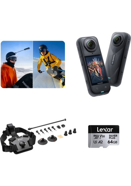 X5 Aksiyon Kamerası - Kayak Kiti 64 GB