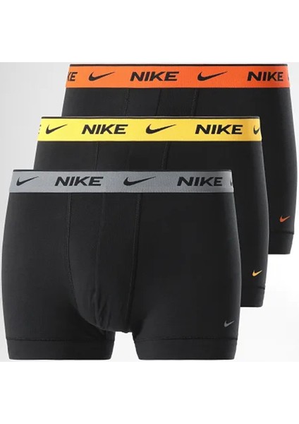 Dri Fit Ultra Stretch 3 Pack Micro 3 Lü Paket Kısa Boxer Siyah 3 Renk Bantlı