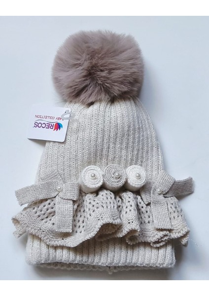 Recors My Baby Kumsal 0 - !8 Ay Kız Bebek Yün Hattuş Bere Şapka