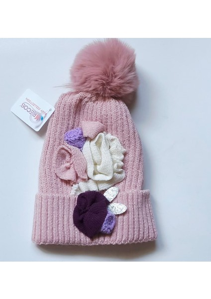 Recors My Baby Kumsal 0 - !8 Ay Kız Bebek Yün Hattuş Bere Şapka