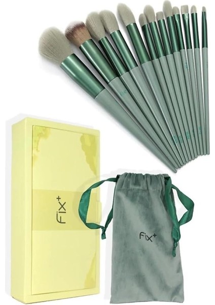 Fix Profesyonel Yumuşak Makyaj Fırçası Seti 13 Parça Taşıma Çantalı Kutulu Makyaj Aksesuarı