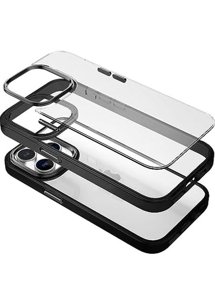 Labs 15 Pro Max ile Uyumlu New Air Bumper Kılıf, Telefon Kılıfı (Siyah) modelleri