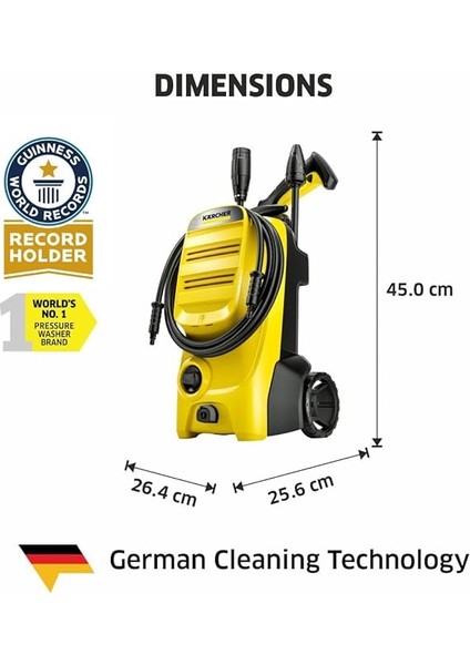 K 4 Classic 130 Bar Basınçlı Yıkama, 1.679-420.0, Sarı, Siyah fiyatları