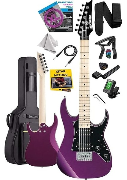 DE-150PU Maple Klavye Hh Manyetik Yüksek Kaliteli Elektro Gitar Seti fiyatları