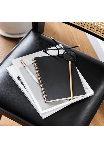 Siyah Kraft Karton Kapak 70 Yaprak 110 Gram Kareli Not Defteri