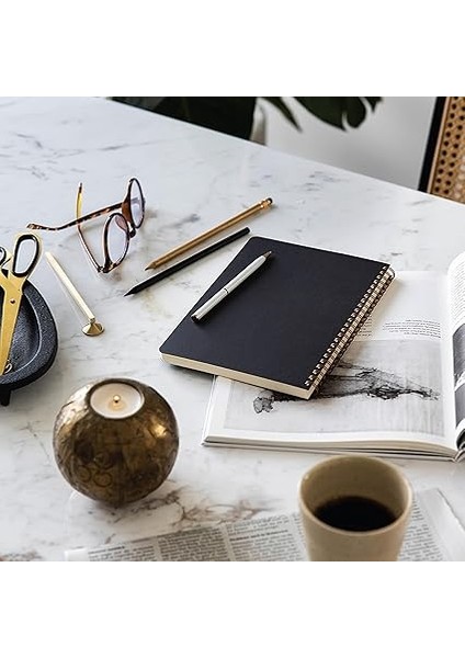 Siyah Kraft Karton Kapak 70 Yaprak 110 Gram Kareli Not Defteri modelleri
