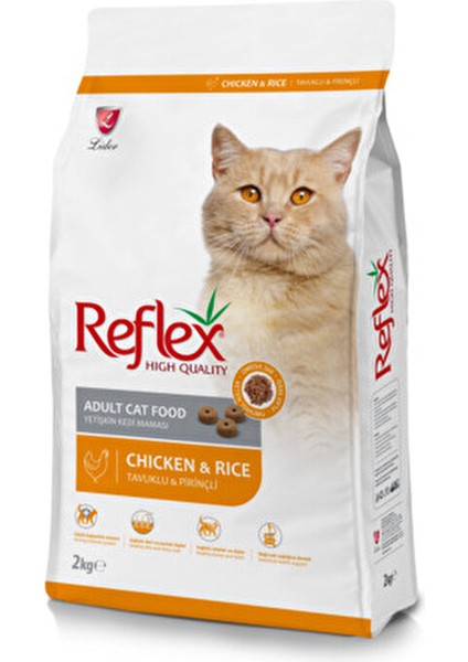 Tavuklu Pirinçli Yetişkin Kedi Maması 2 kg Güçlü Bağışıklık ve Sağlıklı Tüyler