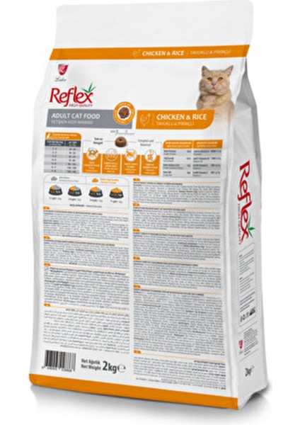 Tavuklu Pirinçli Yetişkin Kedi Maması 2 kg Güçlü Bağışıklık ve Sağlıklı Tüyler