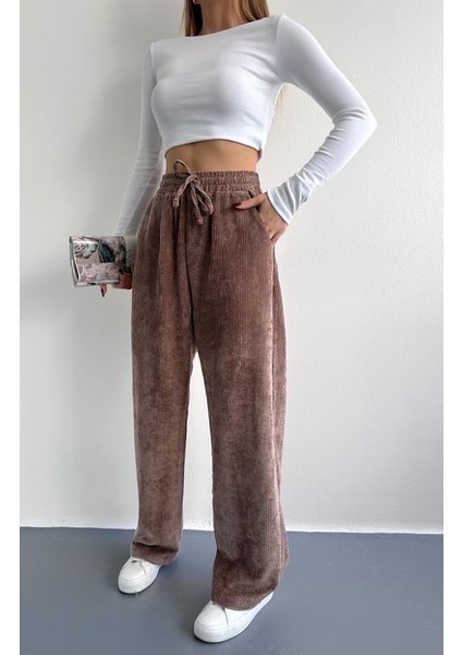 Fitilli Kadife Palazzo Pantolon fırsatları