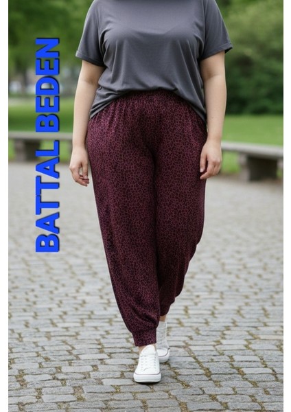 Kadın Bayan Büyük Battal Extra Jumbo Beden Viskon Penye Kumaş 1 Yan Cepli Pantolon Eşofman Altı Pijama Altı 130 Kilograma Kadar Olur Bol Likralı Esneyen Kumaş Bel Lastikli Süs Bagcıklı