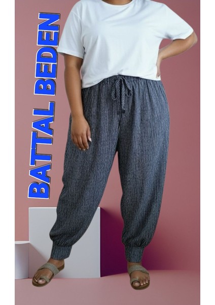 Kadın Bayan Büyük Battal Extra Jumbo Beden Viskon Penye Kumaş 1 Yan Cepli Pantolon Eşofman Altı Pijama Altı 130 Kilograma Kadar Olur Bol Likralı Esneyen Kumaş Bel Lastikli Süs Bagcıklı