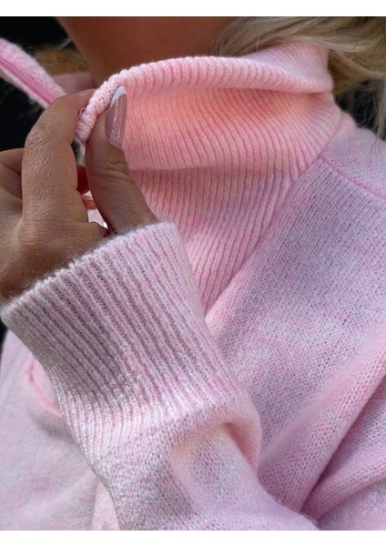 Yarım Fermuar Basic Yün Kazak fırsatları