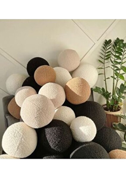 Teddy Top Yastık Kiremit Renk Buklet Kumaş 80 cm Çevre Ölçüsü indirimleri