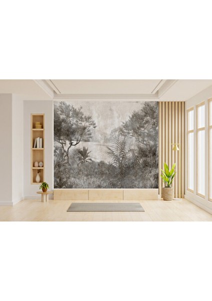 Palmiye Temalı 3D Duvar Kağıdı Renkli 270x250 cm Suya Dayanıklı modelleri