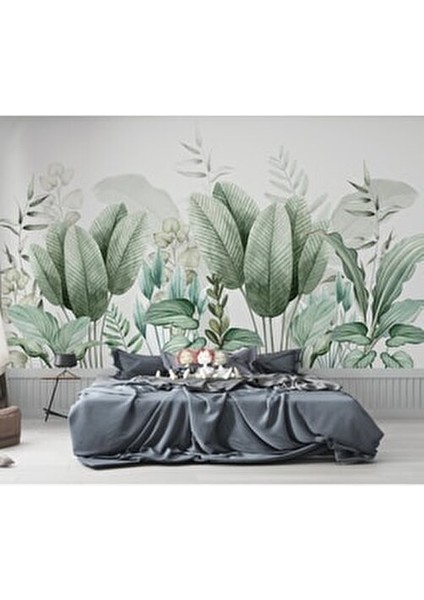 Tropikal Yapraklı Duvar Kağıdı, Tropikal Süs Bitkileri Duvar Resmi