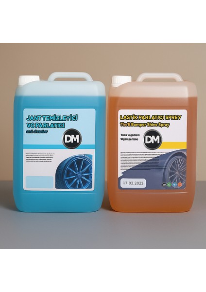 DM Cosmatic Oto Jant Parlatıcı & Lastik Parlatıcısprey 5l 2Lİ SET