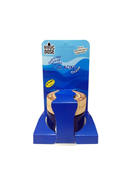 Dekoratif Ahşap Kapaklı Jel Koku 50ML - Okyanus