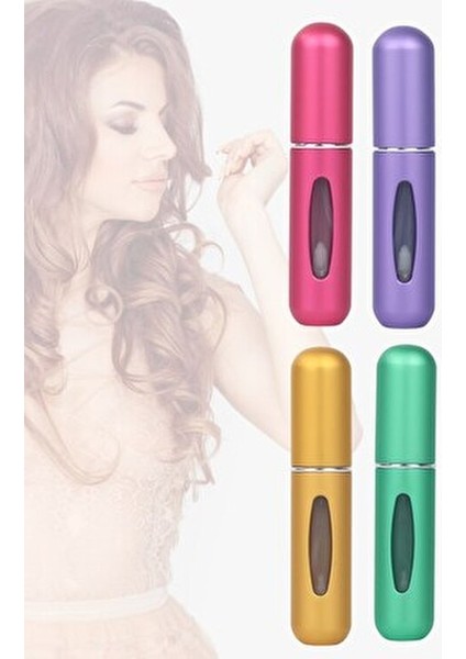 Dolabilir Cep Parfüm Şişesi Şık Alüminyum Gövde ile 4 ml Kapasiteye Sahip fırsatları