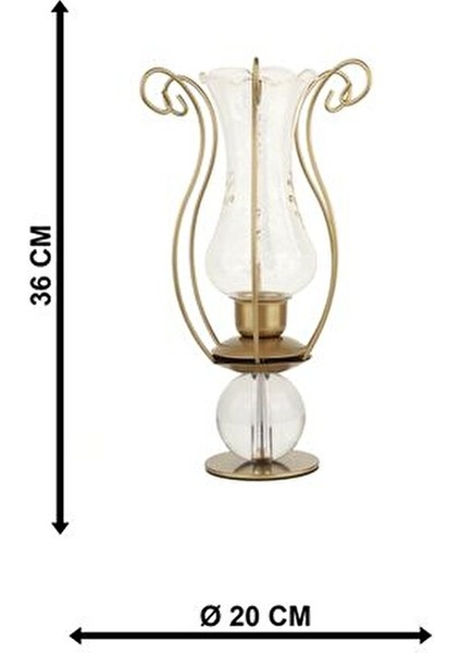 Rixos Aksesuar Metal ve Cam ile Şık Tasarım 20 cm Çap 36 cm Evinize Değer Katar fırsatları