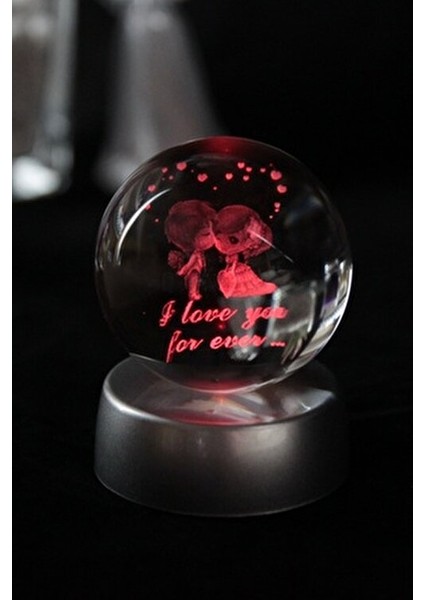 Cam Küre LED Işıklı Modern Dekoratif Hediye 8x6 cm Şık Görünüm indirimleri