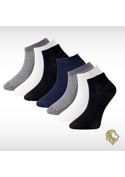 Bambu Erkek 7’li Patik Düz Siyah Çorap Dikişsiz Premium Paket