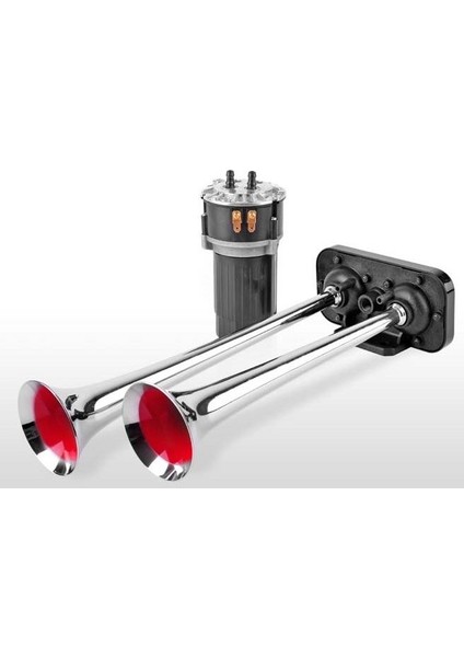 12V 2 Borulu Krom Komprosörlü Korna Fala Fala